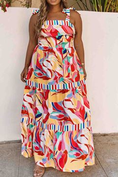Picture of PLUS SIZE ABSTRACT MAXI DRESS